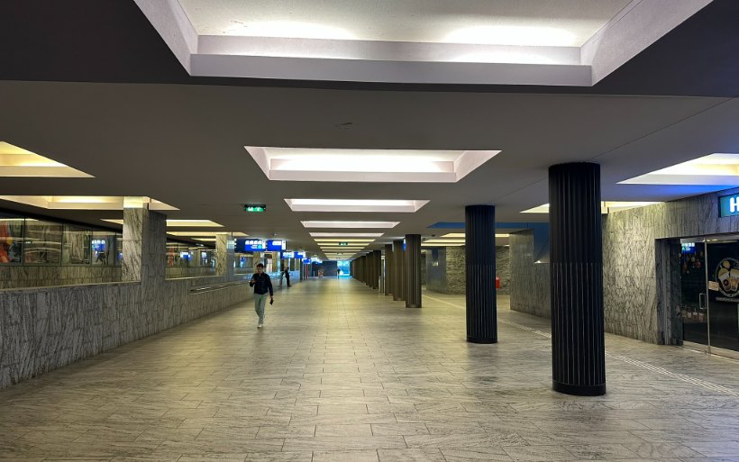 De stationspassage in Rotterdam